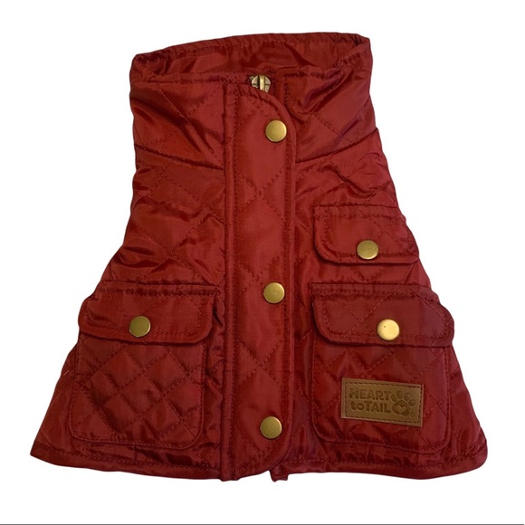 HP Pet Barn Coat | Insulated Puffer Jacket | Boutique | New | XS | Burgundy Dog - Picture 17 of 17